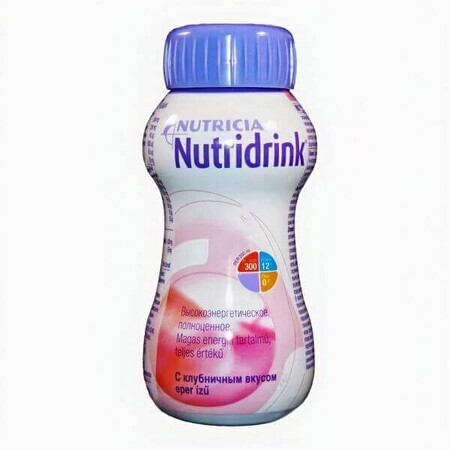 Nutridrink al gusto di fragola, 200 ml, Nutricia