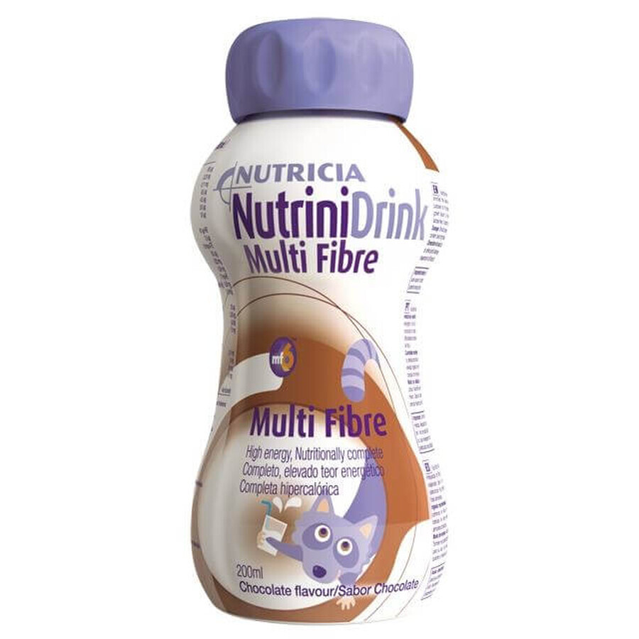 NutriniDrink Multi Fibre al gusto di cioccolato, 200 ml, Nutricia