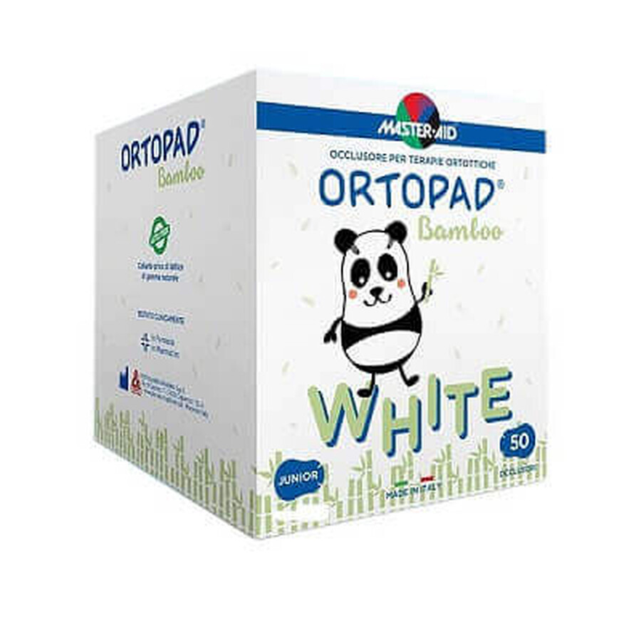 Oclusor infantil ORTOPAD Regular Blanco Master-Aid, 85x59 mm, 50 piezas, Pietrasanta Pharma