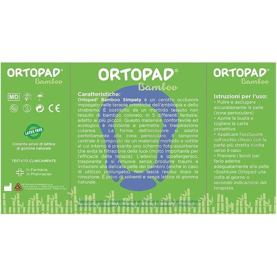 Oclusor para bebés ORTOPAD Simpaty Master-Aid, Regular 85x59 mm, 50 uds, Pietrasanta Pharma