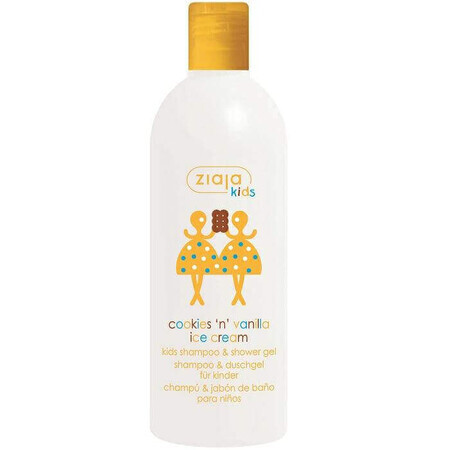 Shampoo and shower gel with cookies and vanilla ice cream for children, 400 ml, Ziaja