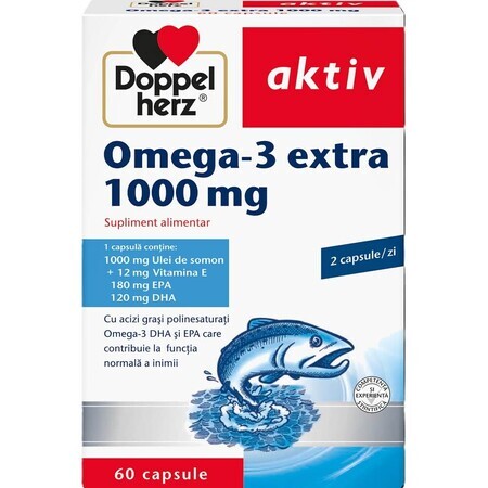 Omega 3 extra 1000 mg, 60 capsules, Doppelherz