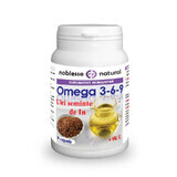 Omega 3-6-9 Ulei din seminte de in 500 mg si Vitamina E, 30 capsule, Noblesse