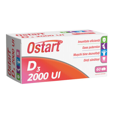 Ostart D3 2000UI, 60 compresse, Fiterman