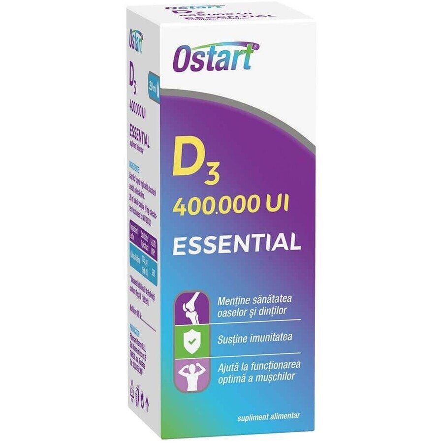 Ostart Essential D3 400 000 IU drops, 20ml, Fiterman