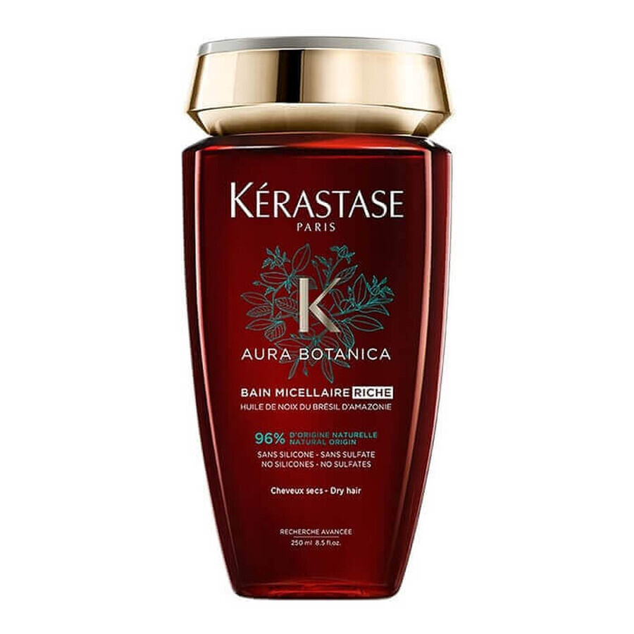 Shampoo per capelli secchi, sensibilizzati Aura Botanica Bain Micellaire Riche, 250 ml, Kerastase