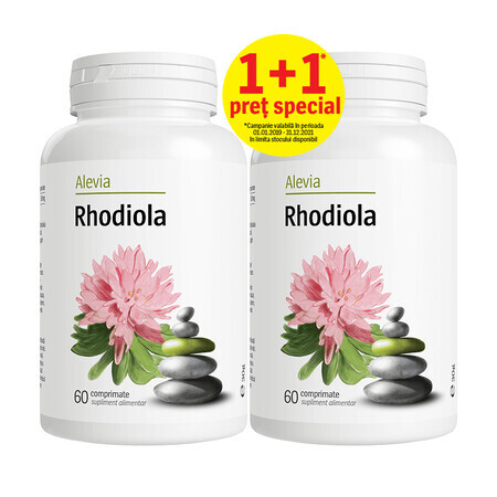 Rhodiola pack, 60+60 capsules, Alevia (1+1)