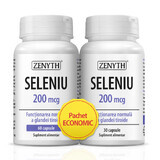 Confezione Selenio 200 mcg, 60 + 30 capsule, Zenyth