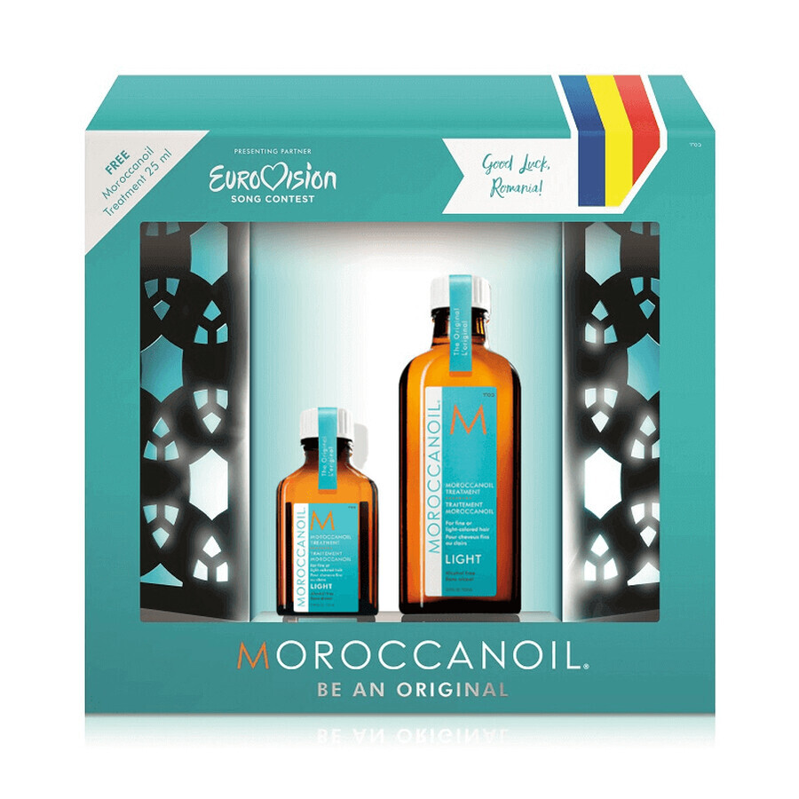 Pacchetto Light Eurovision Treatment, 100 ml + 25 ml, Moroccanoil