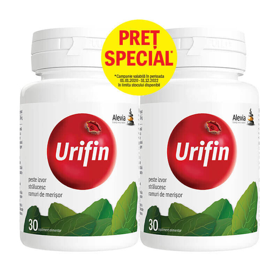 Package Urifin (1+1 special price), 30 tablets, Alevia