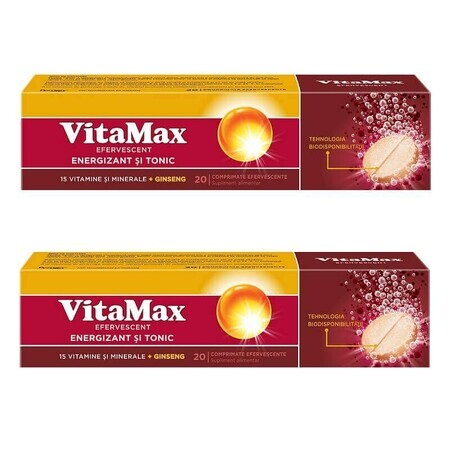 Confezione Vitamax Efervescent, 20 + 20 compresse, Perrigo