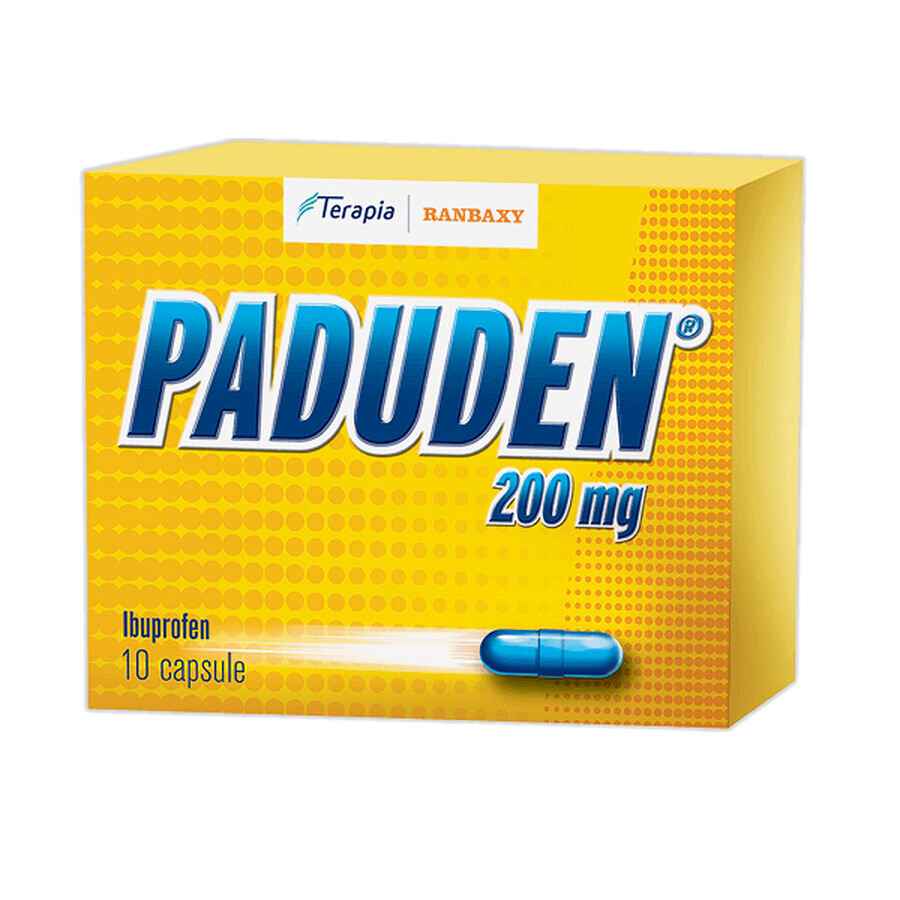 Paduden 200 mg, 10 capsule, Terapia