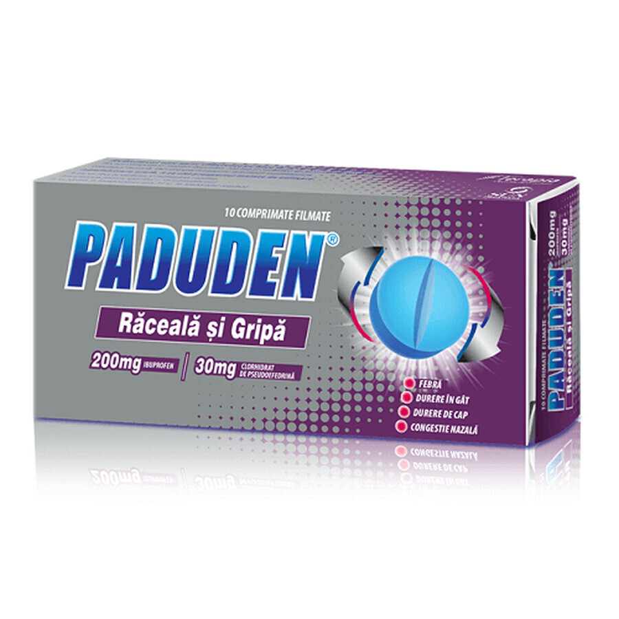 Paduden Raffreddore e Influenza 200 mg/30 mg, 10 compresse, Terapia