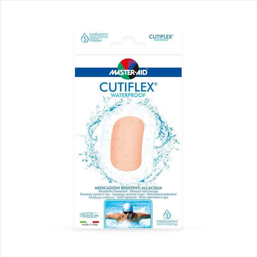 Cutiflex Master-Aid pansement stérile imperméable, 10,5x15cm, 5 pièces, Pietrasanta Pharma