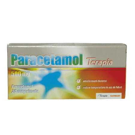 Paracetamol 500 mg, 20 tablets, Terapia