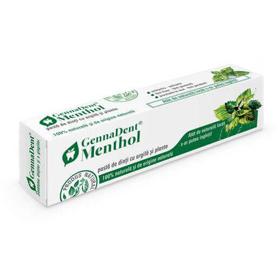 Toothpaste GennaDent Menthol, 50 ml, Vivanatura