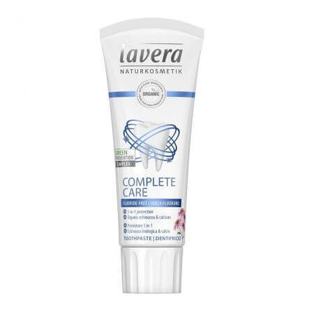 Toothpaste with echinacea and calcium without fluoride, 75 ml, Lavera