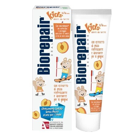 Kinderzahnpasta mit Pfirsichextrakt Biorepair Kids 0-6 Jahre, 50 ml, Coswell