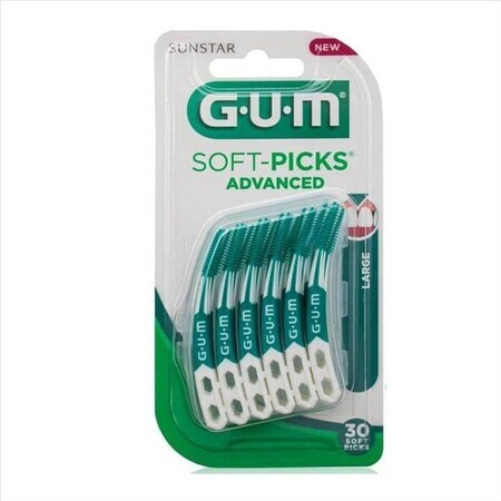 Gum Softpicks Advance - Scovolino Large Gomma, 30 Pezzi