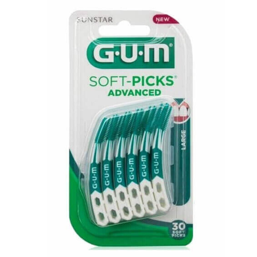 Gum Softpicks Advance - Scovolino Large Gomma, 30 Pezzi