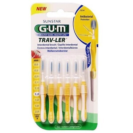 GUM Trav Ler 1514 Scovolino Interdentale 1.3 mm 6 Pezzi