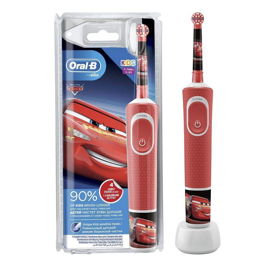 Spazzolino elettrico per bambini Braun Vitality D100 Cars, Oral-B