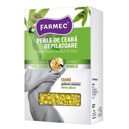 Perle di cera depilatoria con estratto di vaniglia, 250 g, Charmec