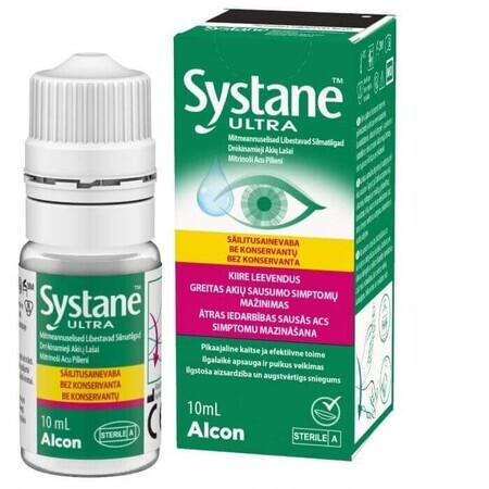 Systane Ultra preservative-free lubricating eye drops, 10 ml, Alcon