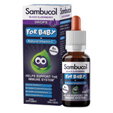 Gocce orali con sambuco nero e vitamina C per neonati, 20 ml, Sambucol