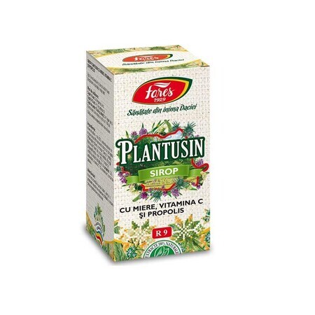 Plantusin syrup with honey and Vitamin C + propolis, R9, 100 ml, Fares