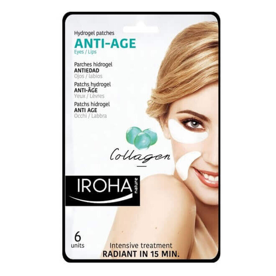 Iroha Nature Anti Età Cerotti Idrogel Collagene 6 Unità