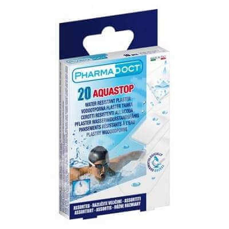 Aquastop assorted waterproof patches, 20 pieces, Pharmadoct