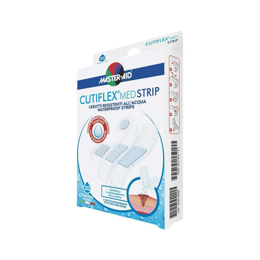 Master-Aid Cutiflex Strip Acqua Stop Cerotti Assortiti 20 Pezzi 4 Formati