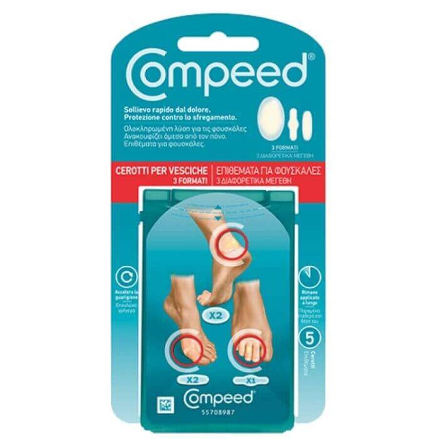 Cerotti Per Vesciche Formato Misto Compeed® 5 Pezzi