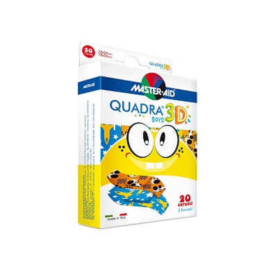 Quadra 3D Boys Master-Aid 20 Pezzi