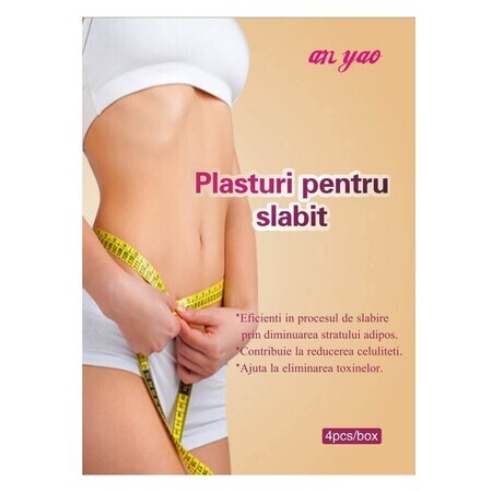 Slimming patches 7.5 cm x 7.5 cm, 4 pieces, Naturalia Diet