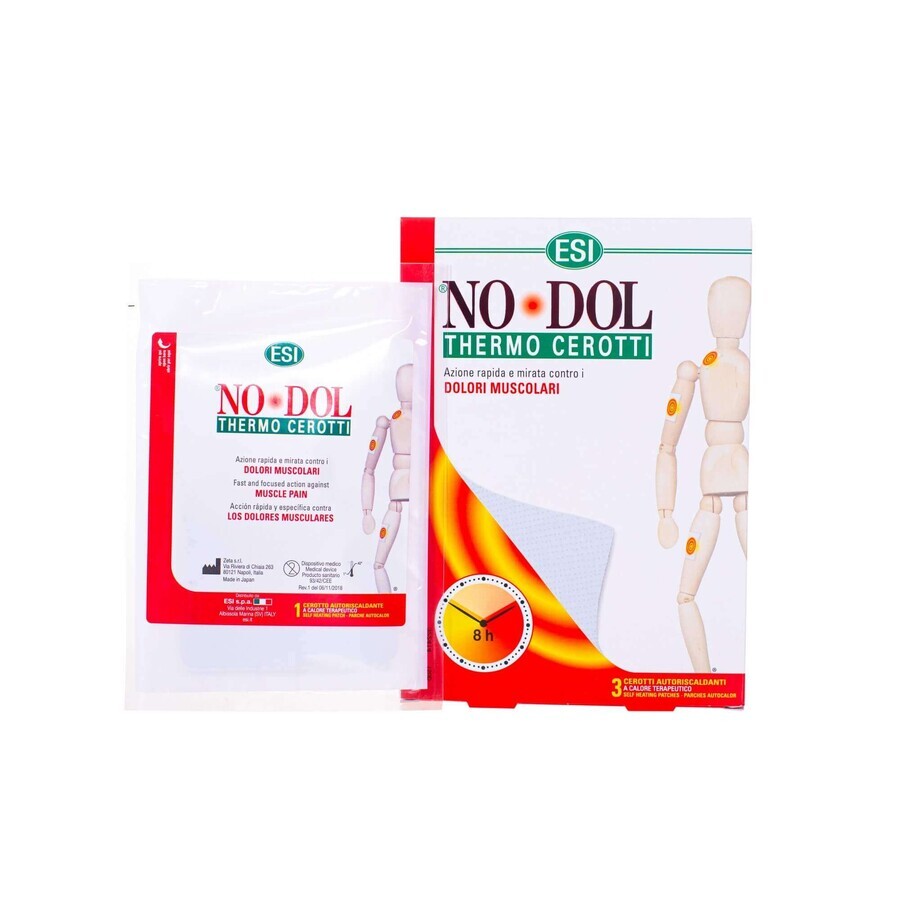 ESI NoDol - Thermo Cerotti AutoRiscaldanti Dolori Muscolari, 3Cerotti