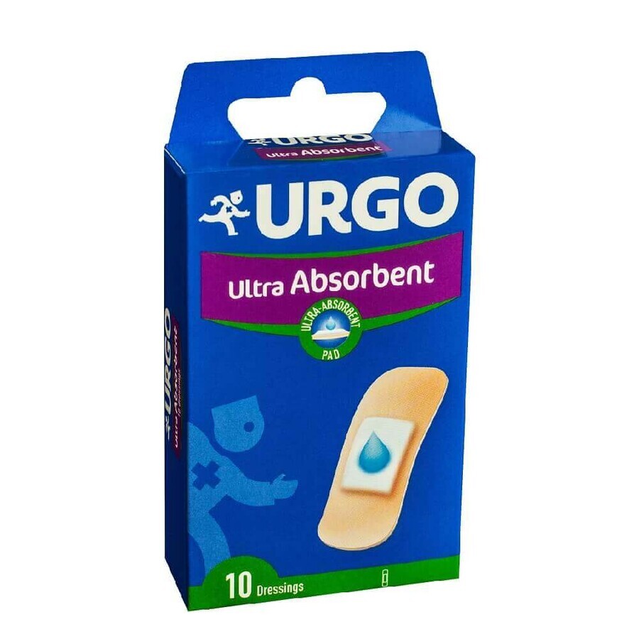 Cerotti ultra assorbenti, 10 pezzi, Urgo