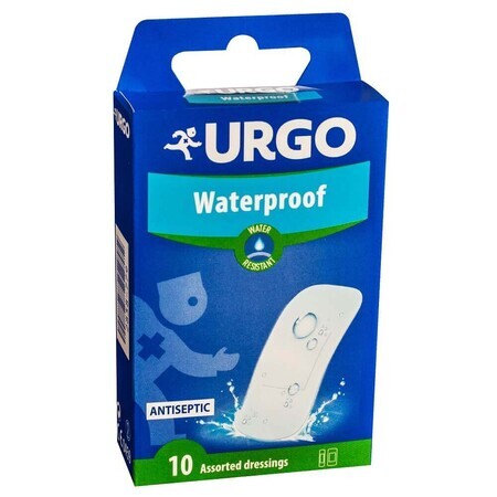 Waterproof patches, 10 pieces, Urgo