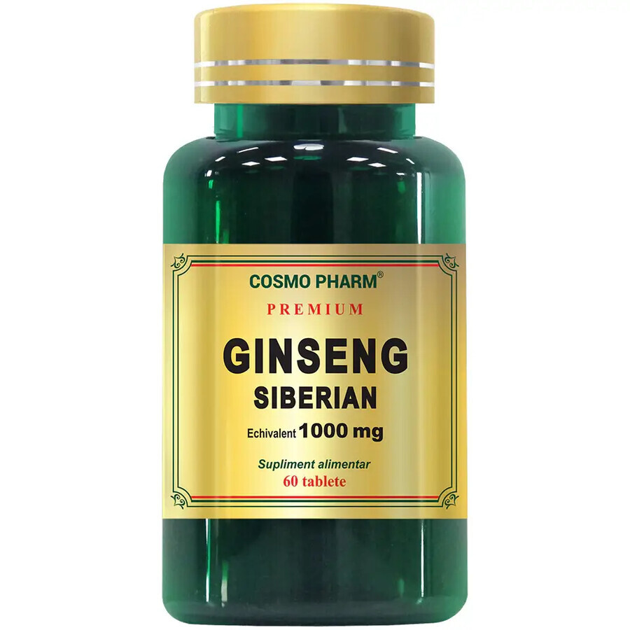 Premium Ginseng Siberian, 60 tablete, Cosmopharm