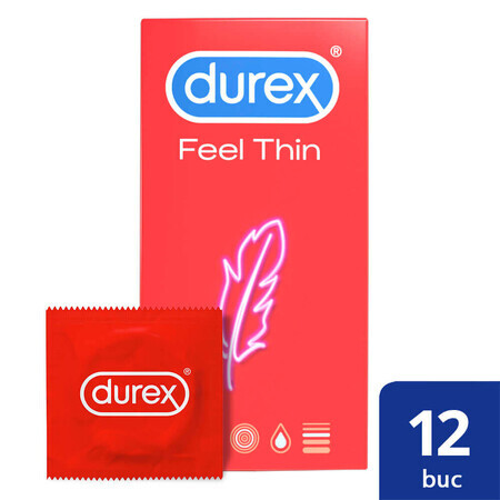 Preservativi Feel Thin, 12 pezzi, Durex