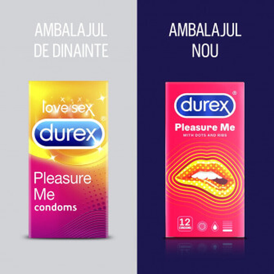 Preservativi Pleasure Me, 12 pezzi, Durex