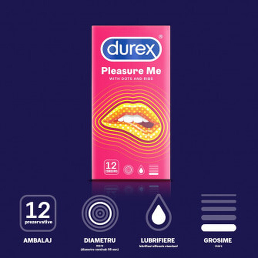 Preservativi Pleasure Me, 12 pezzi, Durex