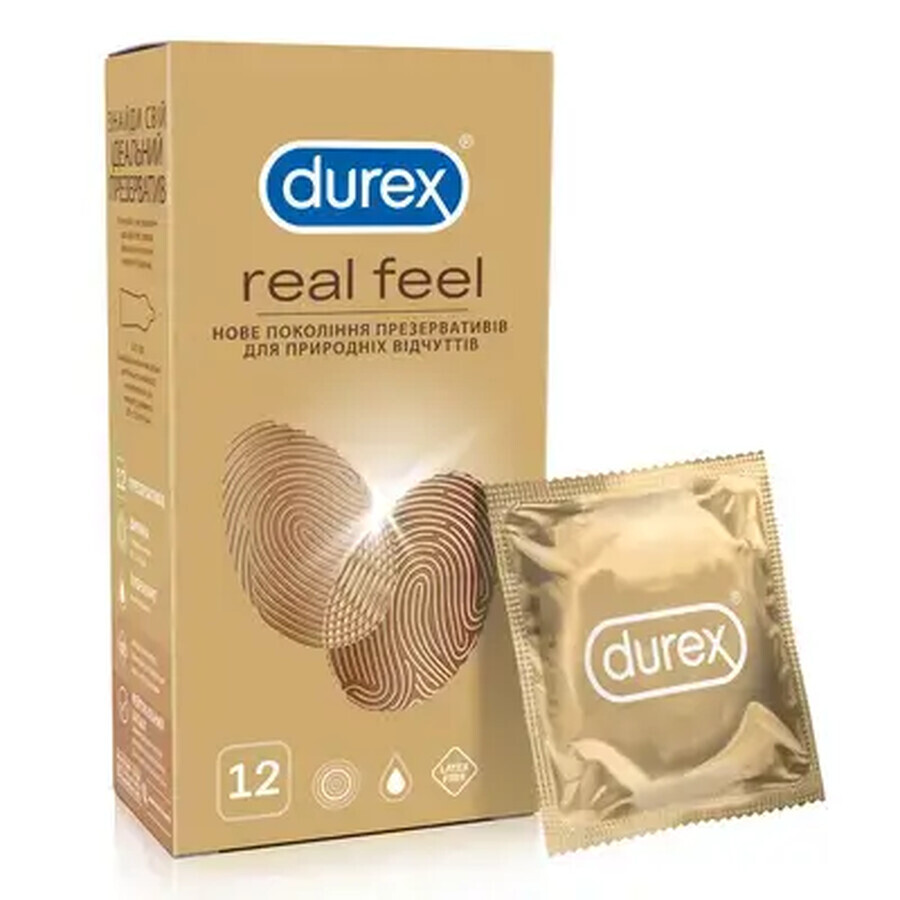 Preservativo RealFeel, 10 piezas, Durex