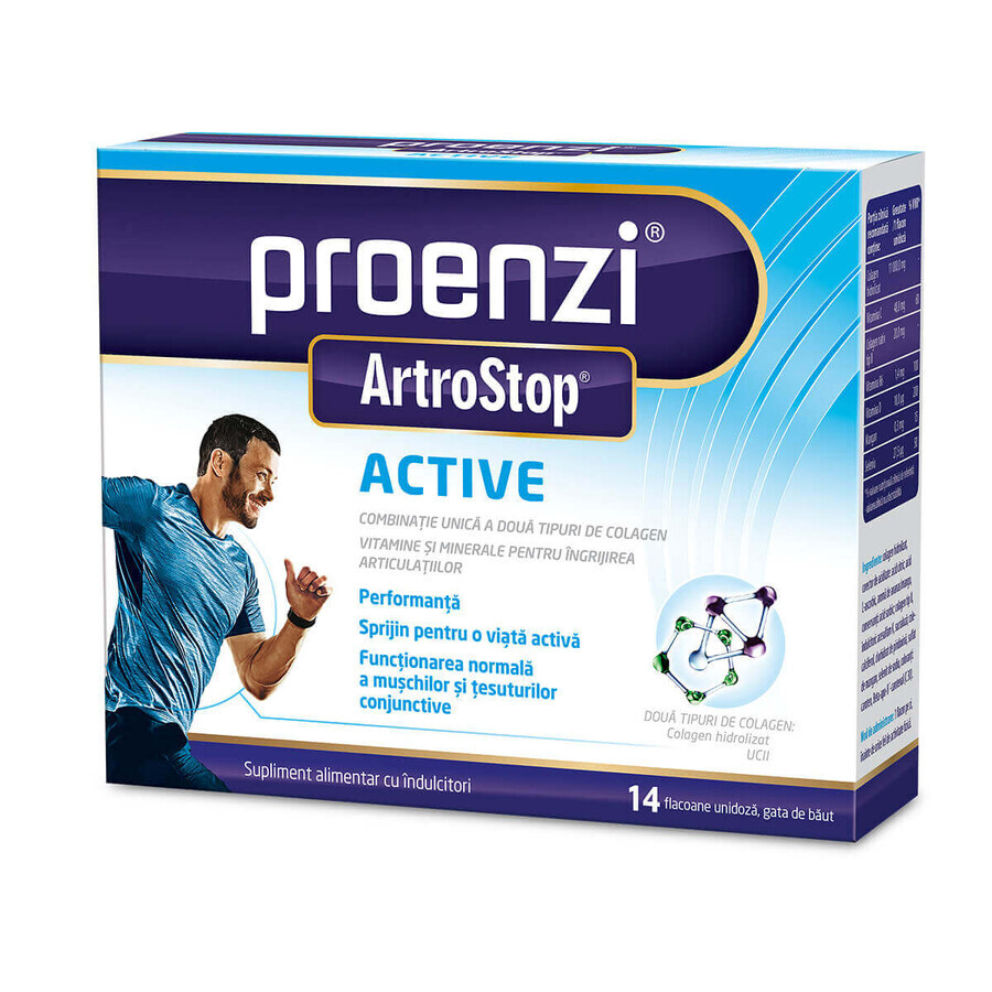 Proenzi Artrostop Active Colagen, 14 flacoane unidoza, Walmark