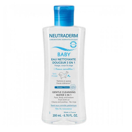 Acqua detergente 3 in 1 Baby, 200 ml, Neutraderm