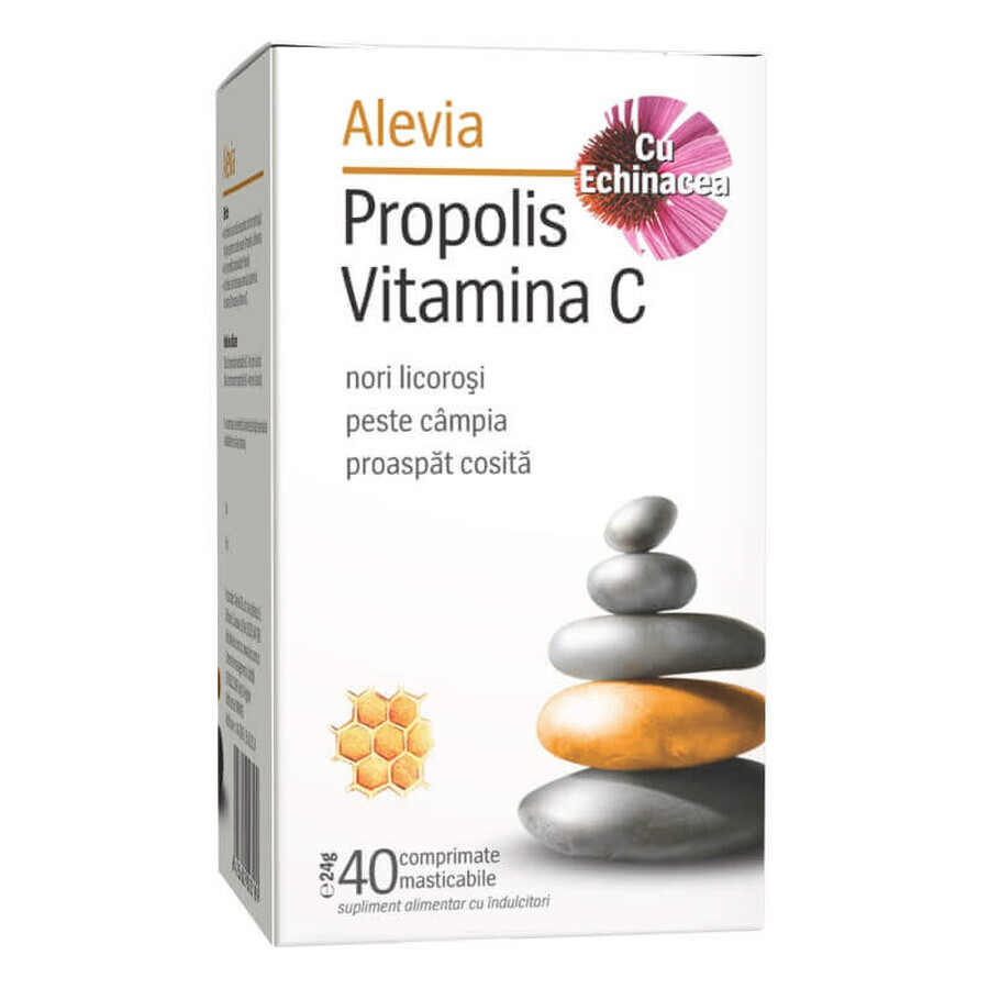 Propoli Vitamina C con Echinacea, 40 compresse, Alevia