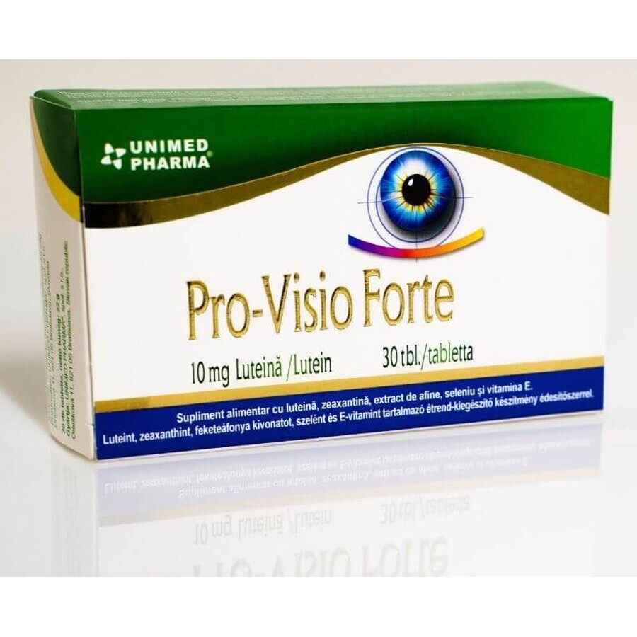 Pro-Visio Forte 10mg luteína, 30 comprimidos, Unimed Pharma