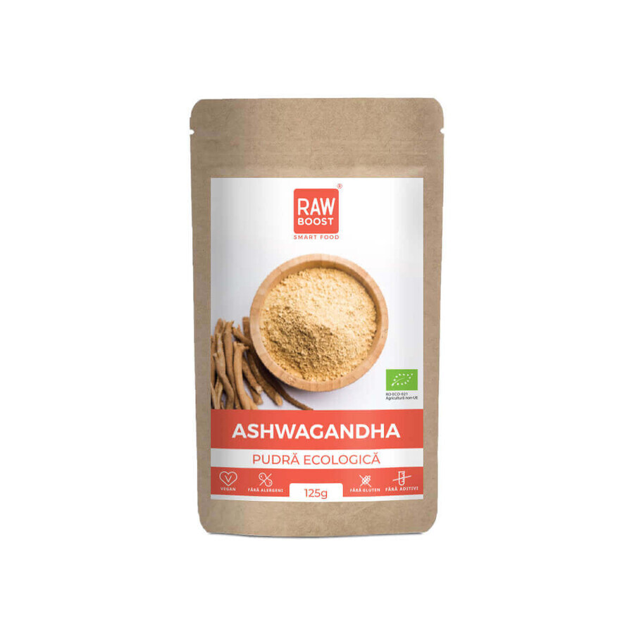 Organic Ashwagandha powder, 125 g, RawBoost