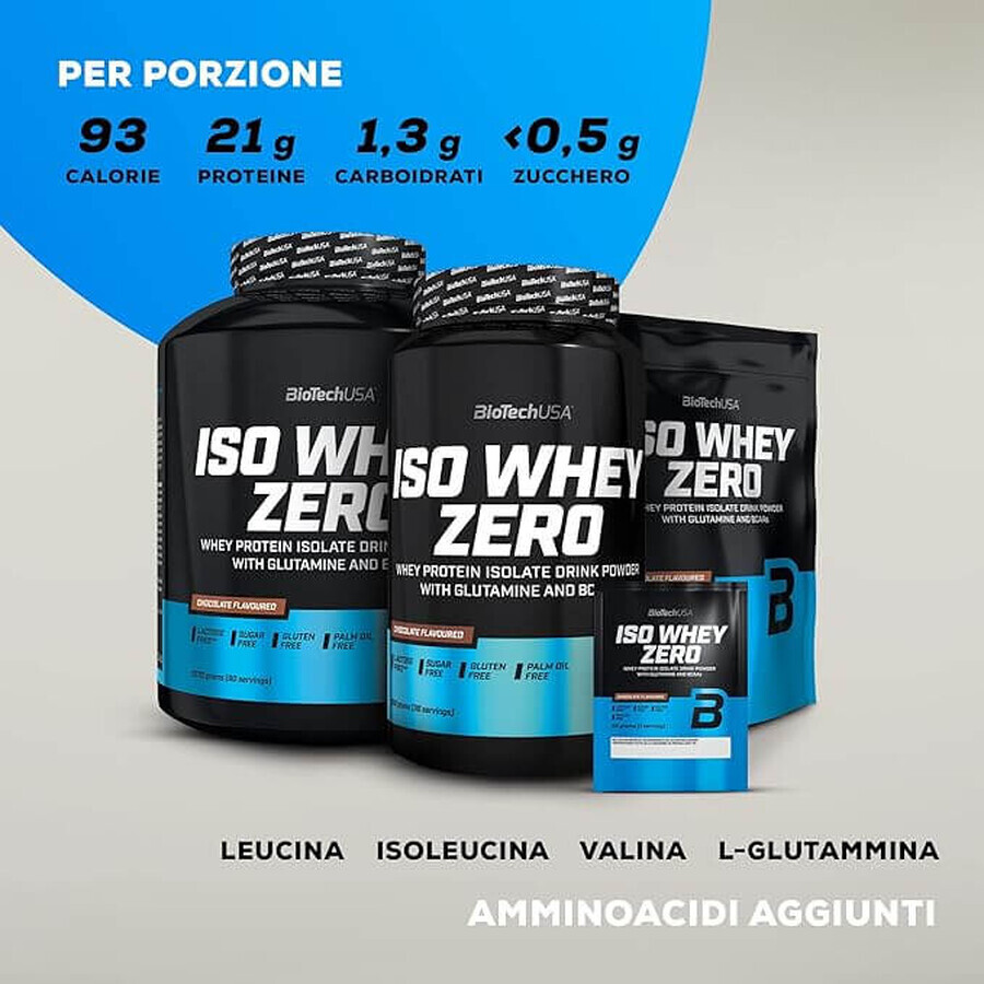 Iso Whey Zero protein powder with strawberry flavour, 2270 g, BiotechUsa